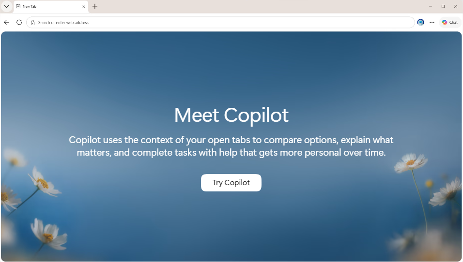 Aero Copilot browser interface